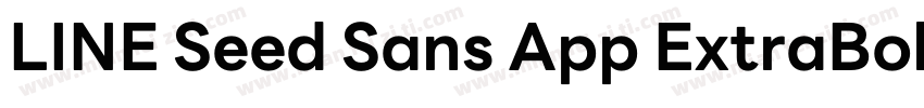 LINE Seed Sans App ExtraBold字体转换